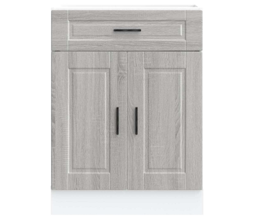 Mueble bajo de cocina porto gris sonoma madera reconstituida