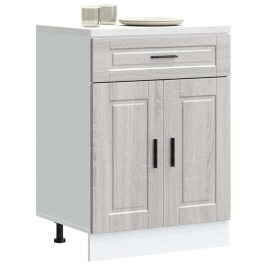 Mueble bajo de cocina porto gris sonoma madera reconstituida