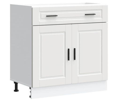 Mueble bajo de cocina Porto madera contrachapada blanca