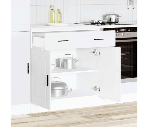 Mueble bajo de cocina Porto madera contrachapada blanca