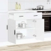 Mueble bajo de cocina Porto madera contrachapada blanca