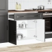 Mueble bajo de cocina Porto madera contrachapada negro