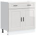 Mueble bajo de cocina porto alto brillo blanco