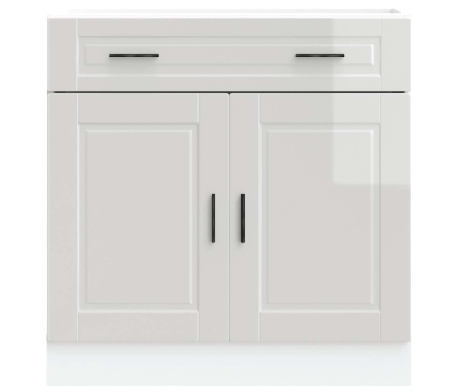 Mueble bajo de cocina porto alto brillo blanco