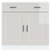 Mueble bajo de cocina porto alto brillo blanco