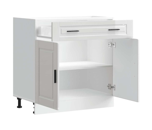 Mueble bajo de cocina porto alto brillo blanco