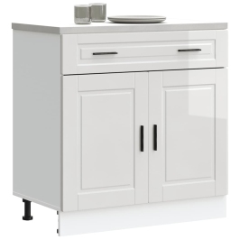 Mueble bajo de cocina porto alto brillo blanco