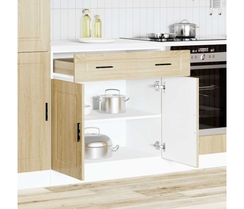 Mueble bajo de cocina porto roble sonoma madera reconstituida