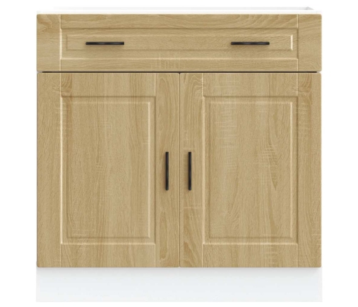 Mueble bajo de cocina porto roble sonoma madera reconstituida