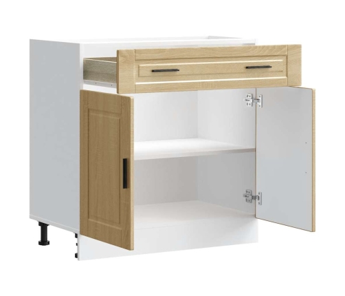 Mueble bajo de cocina porto roble sonoma madera reconstituida