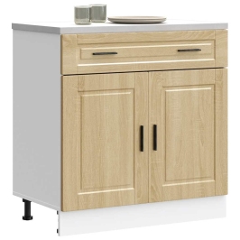 Mueble bajo de cocina porto roble sonoma madera reconstituida