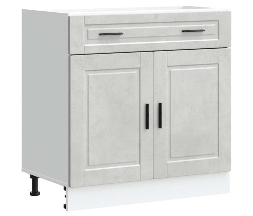 Mueble bajo de cocina porto gris cemento madera reconstituida