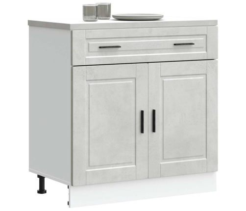 Mueble bajo de cocina porto gris cemento madera reconstituida