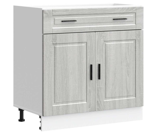 Mueble bajo de cocina porto gris sonoma madera reconstituida