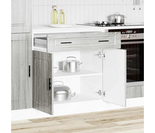 Mueble bajo de cocina porto gris sonoma madera reconstituida