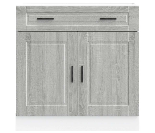 Mueble bajo de cocina porto gris sonoma madera reconstituida