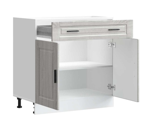 Mueble bajo de cocina porto gris sonoma madera reconstituida