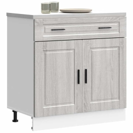 Mueble bajo de cocina porto gris sonoma madera reconstituida