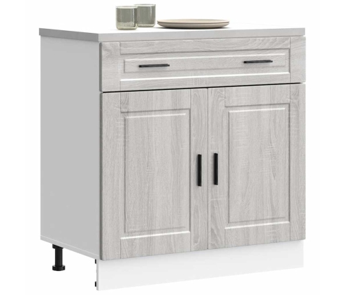 Mueble bajo de cocina porto gris sonoma madera reconstituida