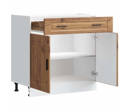 Mueble bajo de cocina porto madera vieja madera reconstituida