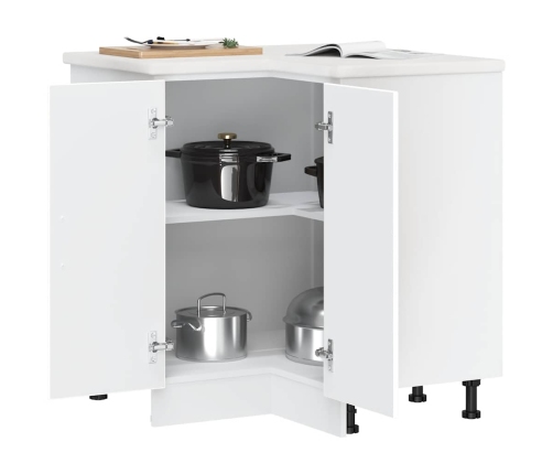 Mueble bajo esquina de cocina porto blanco madera reconstituida