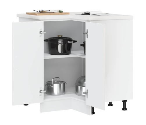 Mueble bajo esquina de cocina porto alto brillo blanco