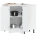 Mueble bajo esquina de cocina porto alto brillo blanco