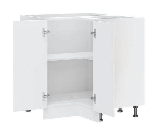 Mueble bajo esquina de cocina porto alto brillo blanco