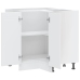 Mueble bajo esquina de cocina porto alto brillo blanco