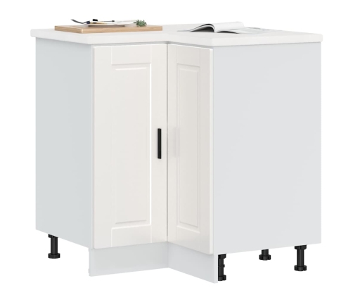 Mueble bajo esquina de cocina porto alto brillo blanco