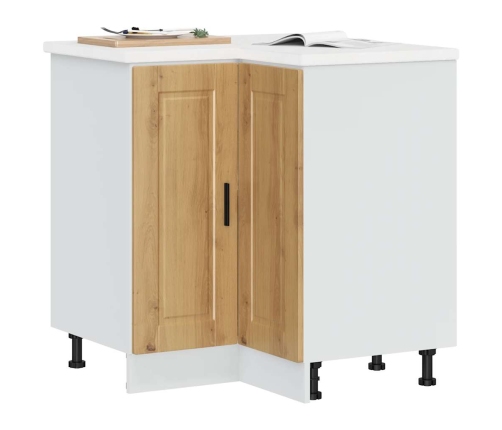 Mueble bajo esquina de cocina porto madera reconstituida