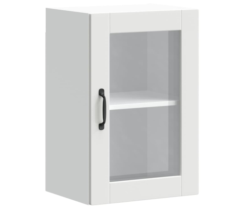 Armario de pared para cocina con puerta de cristal Porto blanco