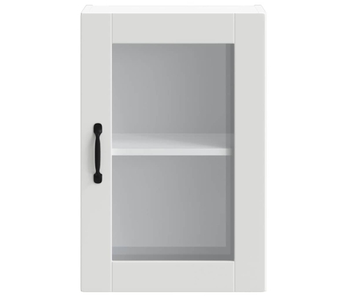 Armario de pared para cocina con puerta de cristal Porto blanco