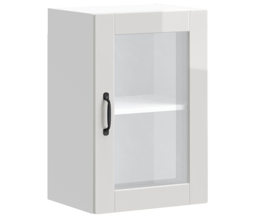 Armario pared para cocina puerta cristal Porto blanco brillante