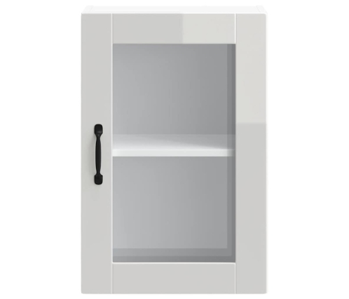 Armario pared para cocina puerta cristal Porto blanco brillante