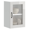 Armario pared para cocina puerta cristal Porto blanco brillante