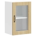 Armario de pared para cocina puerta cristal Porto roble sonoma