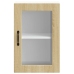 Armario de pared para cocina puerta cristal Porto roble sonoma