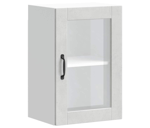 Armario de pared para cocina puerta cristal Porto gris hormigón