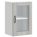 Armario de pared para cocina puerta cristal Porto gris sonoma