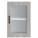 Armario de pared para cocina puerta cristal Porto gris sonoma