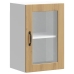 Armario pared para cocina puerta cristal Porto roble artesanal