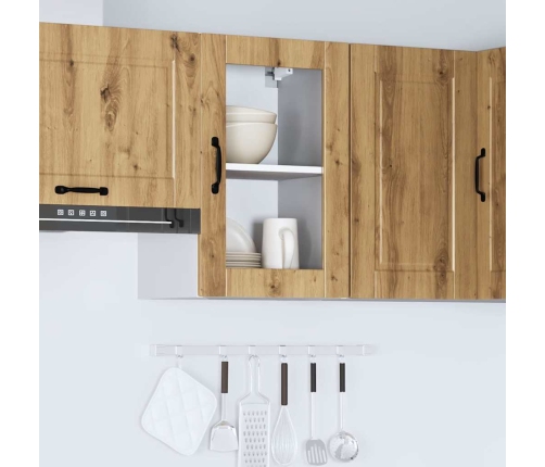 Armario pared para cocina puerta cristal Porto roble artesanal