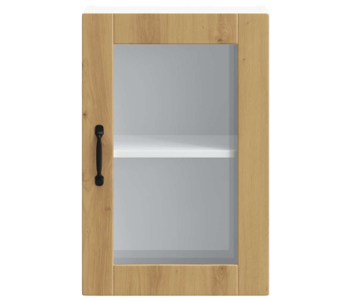 Armario pared para cocina puerta cristal Porto roble artesanal