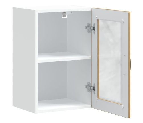 Armario pared para cocina puerta cristal Porto roble artesanal