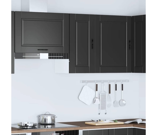 Mueble de pared de cocina Porto madera contrachapada negra