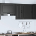 Mueble de pared de cocina Porto madera contrachapada negra