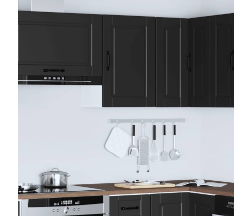 Mueble de pared de cocina Porto madera contrachapada negra