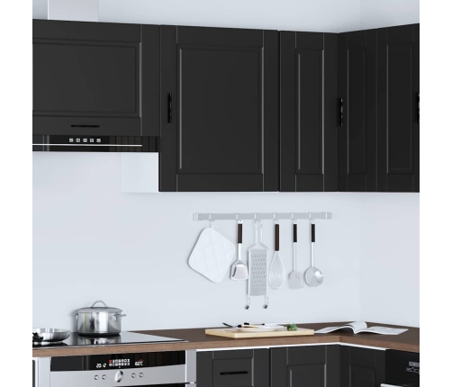 Mueble de pared de cocina Porto madera contrachapada negra