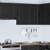 Mueble de pared de cocina Porto madera contrachapada negra